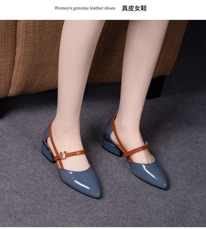 C8239 1520K GIÀY DÉP SANDAL NỮ JIARELA MŨI NHỌN ĐẾ MỀM MÙA HÈ GIÀY DÉP NỮ DA BÒ G04 SẢN PHẨM MỚI
