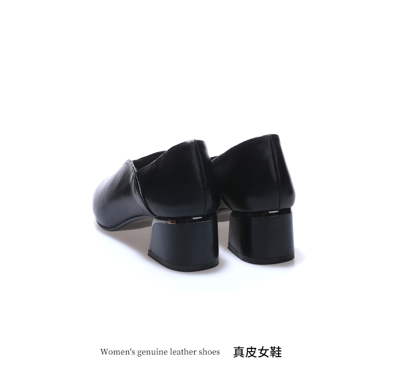 C8264 1620K GIÀY DA NỮ JIARELA MŨI NHỌN GÓT VUÔNG MÙA HÈ GIÀY DÉP NỮ DA BÒ G05 SẢN PHẨM MỚI