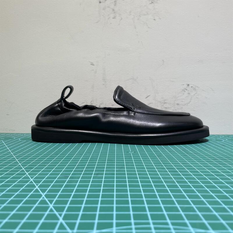 【Nine Elders】N1260-1 Men's Elastic Black Mixed Sheepskin Loafers with Rubber Foam Sole 【Nine Elders】N1260-1 Men's Elastic Black Mixed Sheepskin Loafers with Rubber Foam Sole