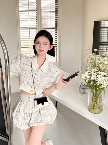 Плетеный костюм, юбка, летние штаны, платье, в стиле Шанель, французский стиль