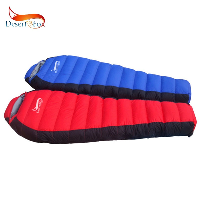 Desert Fox Down Sleeping Bag Outdoor Super Light Winter Adult Sleeping Bag Wild Camping Lunch Break Lock Warm Mummy Sleeping Bag