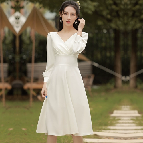 Вечернее платье, элитный демисезонный белый лонгслив, коллекция 2023