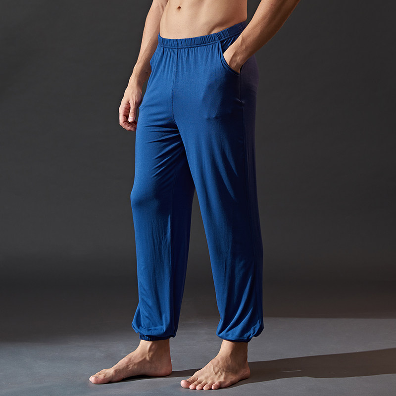 Men's pajama pants summer thin section modal trousers loose large size anti-mosquito pants artificial cotton pants home pants