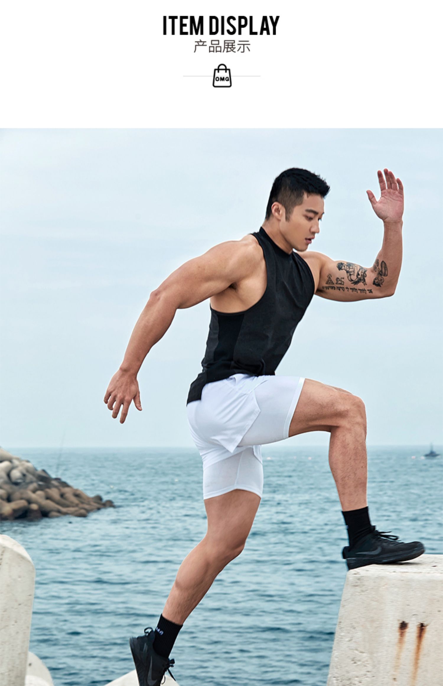 OMG Tide thương hiệu thể thao và giải trí quần short in nhanh khô Thể dục chạy bộ lỏng lẻo ba quần nam - Quần thể thao quần dài adidas