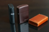 Зажигалка на керосине, кожаный защитный чехол ручной работы, из натуральной кожи