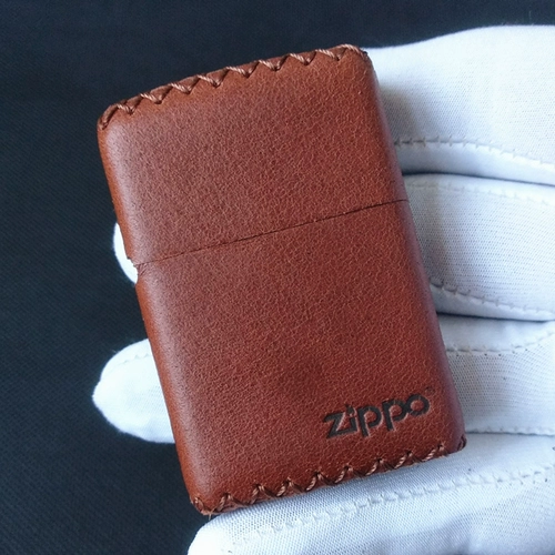 Кожаная зажигалка ручной работы, защитный чехол, из натуральной кожи