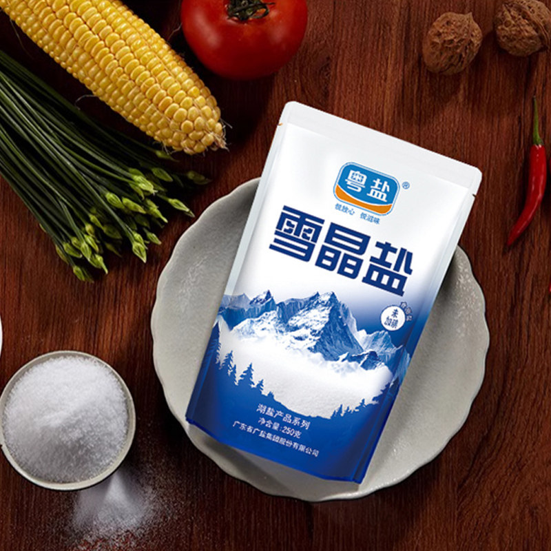 粤盐雪晶盐无碘食用盐250g*60整箱:天然湖盐,纯净美味,全家健康好选择!-食盐-淘宝好物网