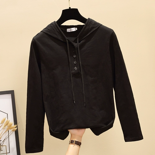 Tide, осенний бамбуковый лонгслив, приятная телу толстовка с капюшоном, в корейском стиле