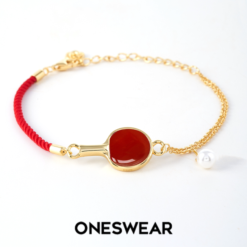 Fanshi Table Tennis Racket Bracelet Half Rope Red String Bracelet Light Luxury Niche Exquisite Couple Gift Accessories Jewelry