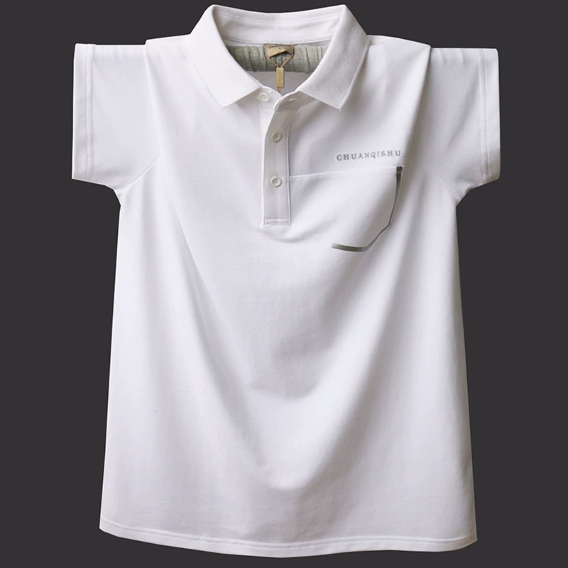 Lapel POLO áo sơ mi nam mùa hè tay ngắn cotton màu rắn nửa tay xu hướng hè đơn giản teen từ bi áo phông kẻ ngang nam