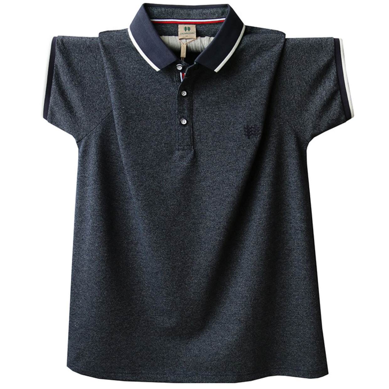 Áo len nam ngắn tay mùa hè cá tính mới áo thun nam ve áo Paul mùa hè thon gọn xu hướng POLO t shirt polo