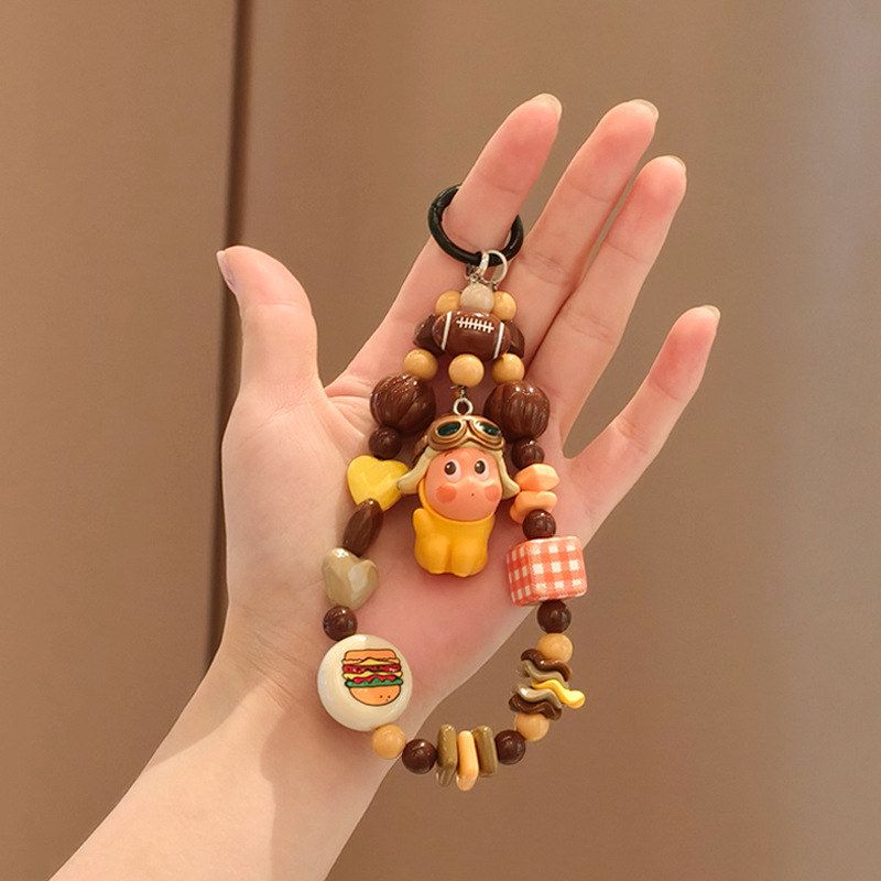 Dopamine ins Colorful Handmade Beaded Phone Chain, Cute Beaded Lanyard, Camera Strap, Keychain Accessory