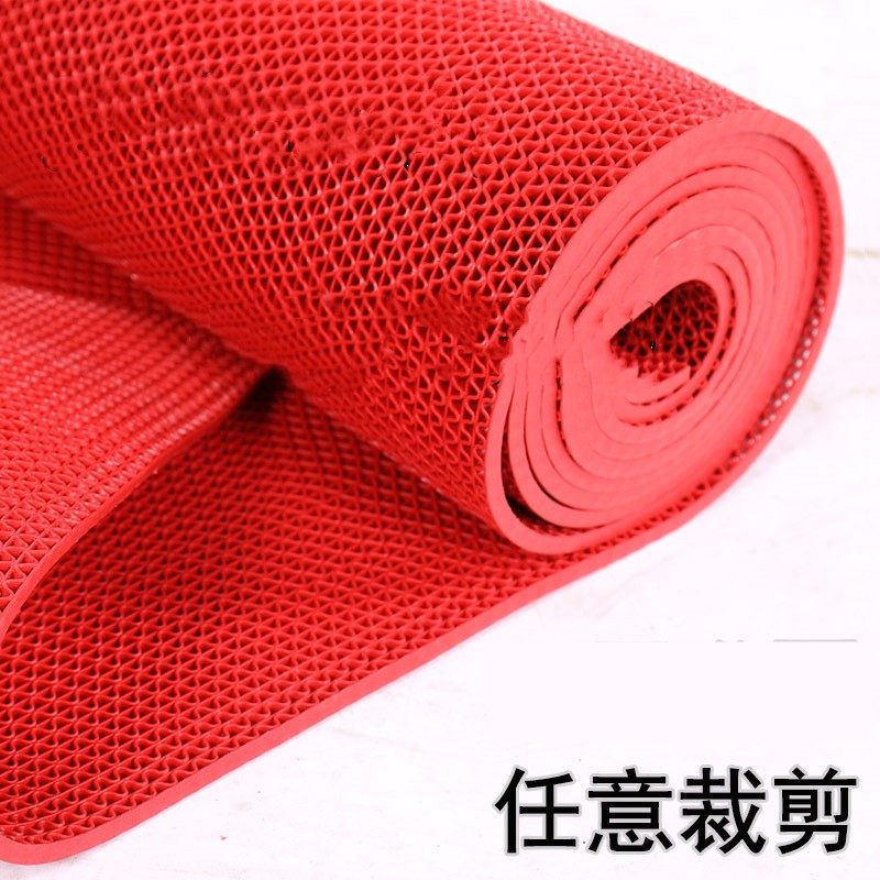 Ground blanket special universal bath pool can cut hollowed-out anti-slip mat outdoor commercial canteen red integrated doorway