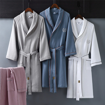Sleeping Robe Mens Womens Pure Cotton Water Suction Speed Dry Bathrobe Style Pyjamas Hotel Long style Summer Season Universal Couple Customized