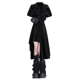 Новое женское маленькое черное платье в китайском стиле классное и сочетается с полным комплектом летней одежды, юбкой-сумкой для малышей, крутым и сексуальным черным платьем.