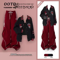 Черная бейсбольная форма, жилет, штаны, демисезонная куртка