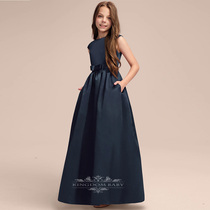 Childrens dress piano performance dress big girls host dress student performance dress violin performance