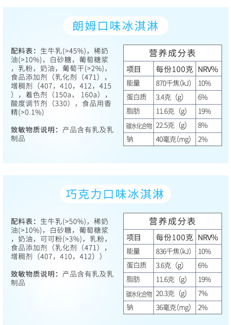 八喜 香草/朗姆/白桃/芒果 牛乳冰淇淋 1100g 图10