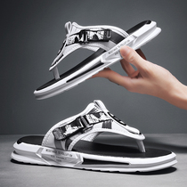 Herringbone drag man 2021 Summer new Korean version Ins trend personality slippers outside wearing boys outdoor anti-slip cool