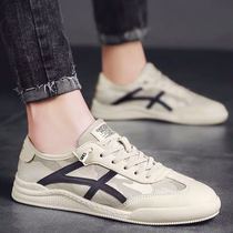 Board shoes mens 2021 spring new ins Han version trends 100 hitch low help for mens shoes breathable sports casual sails shoes