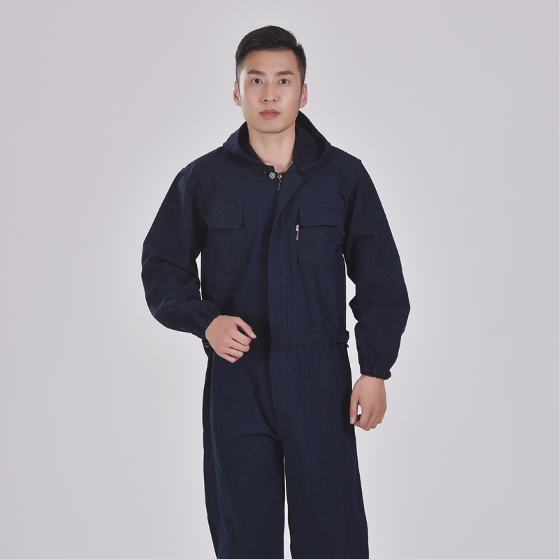 Đỉnh cao của những người đàn ông mặc denim núi công việc cơ thể của điện sửa chữa hơi hàn cơ khớp chống bụi bông mặc quần áo sửa chữa máy hơi nước