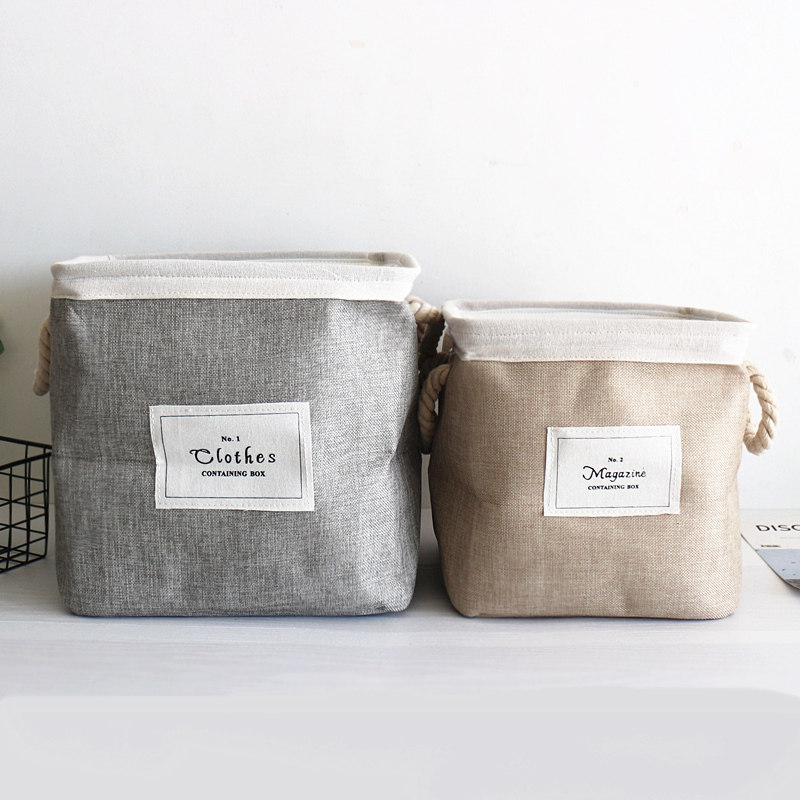 Fabric thickening home fabric foldable clothes underwear kindergarten storage box finishing storage basket storage basket