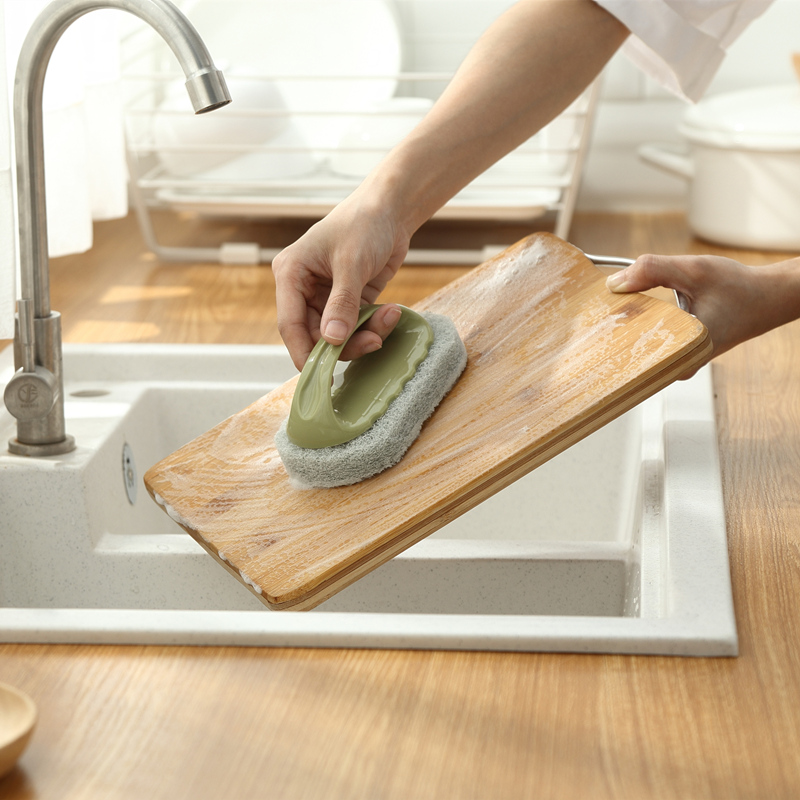 3 Pack Tub Brush With Handle Powder Room Tile Brush Kitchen Decontamination Scrub Pot Magic Sponge Wipe Cleaning Brush