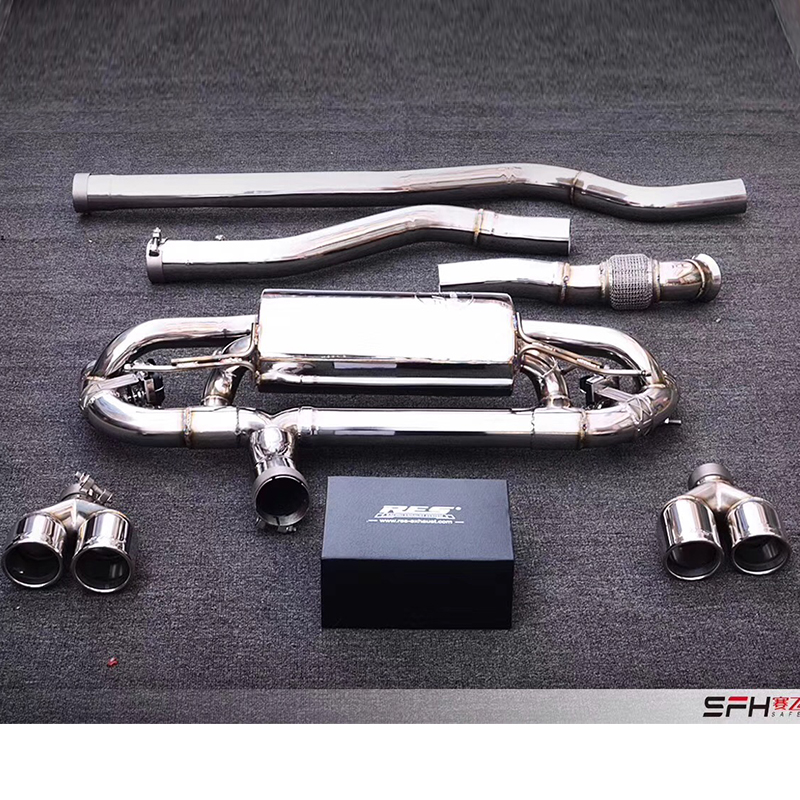 RES exhaust sound exhaust pipe modification is suitable for 3 series Sageton Civic tail section double out (Double M drum)