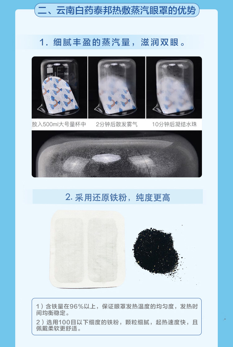 云南白药 泰邦 热敷蒸汽眼罩 30片 缓解眼疲劳 图3