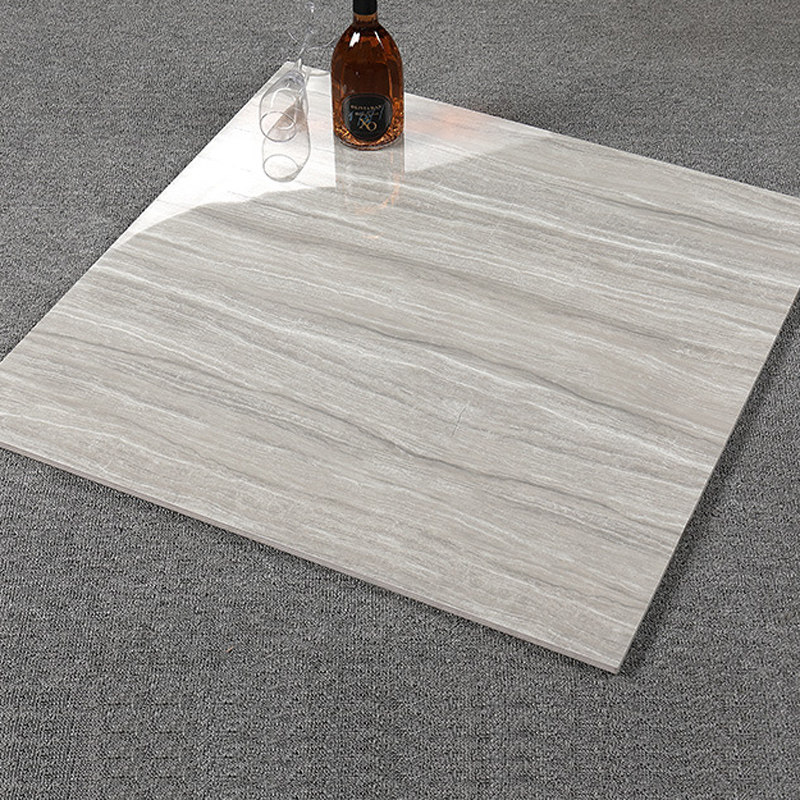 Whole body marble tile floor tile 800x800 living room background wall balcony bedroom non-slip gray wood grain floor tile