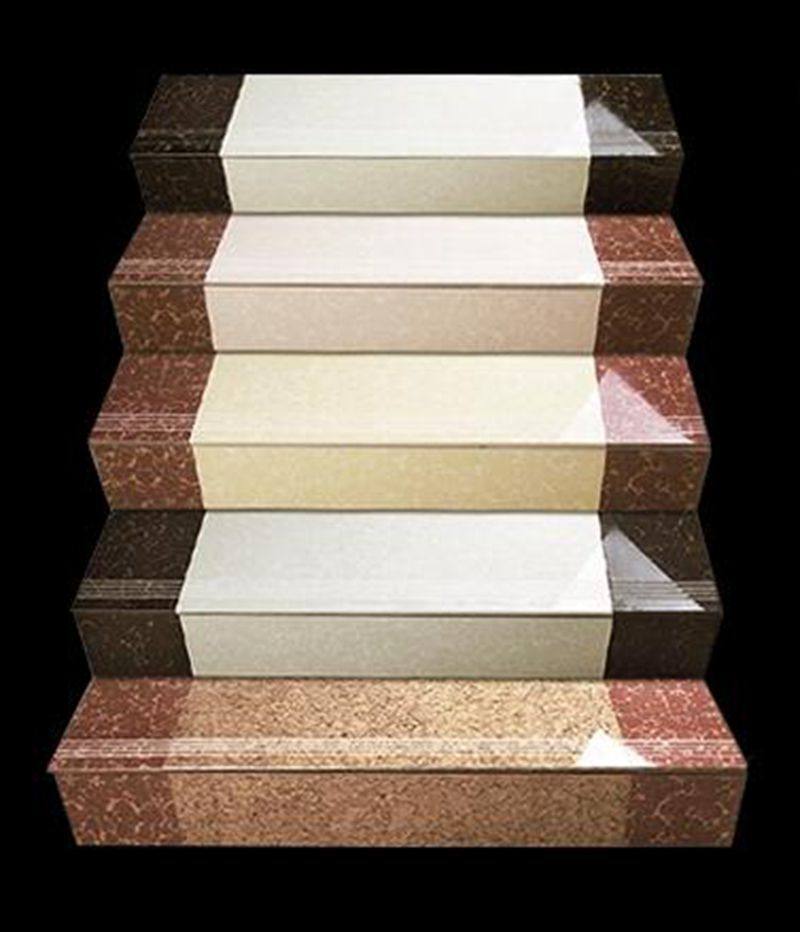 Foshan stair step step tile non-slip step tile can be customized stair tile self-built house step board tile