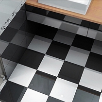 Nordic pure black and pure white antique brick 300X300 kitchen bathroom matte non-slip floor tile impermeable glazed tile