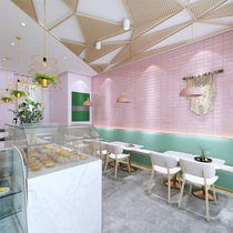 Pink Ceramic Glazed Face Brick Toilet Bathroom Wall Girl House Furnishing Pink Wall Brick 75 * 300