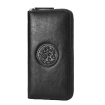 Bold Beast Wallet Mens Length Натуральная Кожаная Сумка Новая Прилитная Карточка Мягкая Кожаная Скрепка Ручной Захват Сумка Кожаный Молния