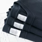 Высококачественный Синьцзян Коттон!Футболка с темно-синим 250 г тяжелой сплошной сплошной рубаш