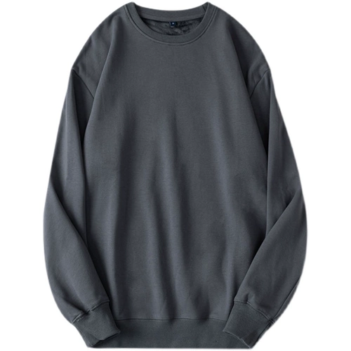 Экономически эффективным!Темно -серый 430 г тяжелый твердый цвет плюс бархатный утолщенный и теплый повседневный ветер притворяется мужчинами и женщинами