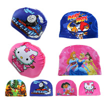 Child bathing cap boy girl cute cartoon baby cloth hat anti-goalless comfort Bremens bathing cap little kids swimming