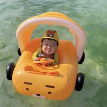 ins Korean childrens swimming circle baby cartoon steering wheel sunshade sitting circle child life-saving infant 1-3-6 years old