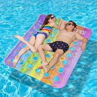 Двойная круглая градиент отверстия радуга плавающая кровать [Рекомендуется 380 котт]