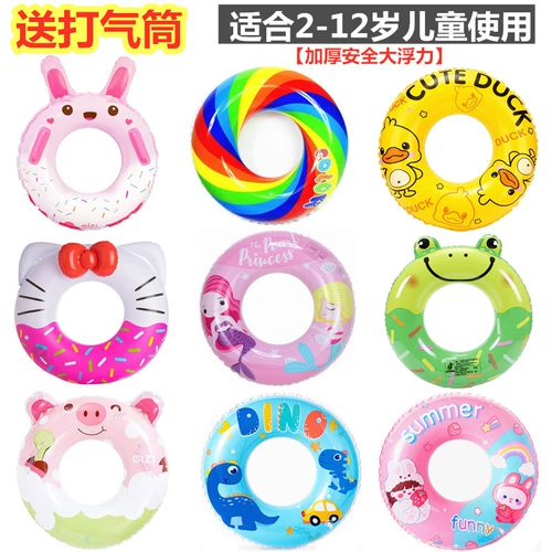 Плавательный круг, мультяшный пляжный спасательный жилет для взрослых, 3-6-10 лет, увеличенная толщина