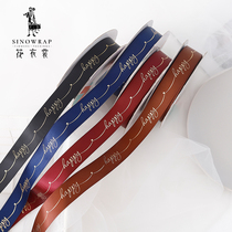 Flower clothes ribbon English bronzing ribbon flower shop supplies ribbon gift packaging floral handmade materials