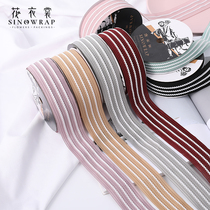 Flower clothes flower packaging ribbon Heart ribbon cotton flower shop supplies floral packaging material 3 8cm