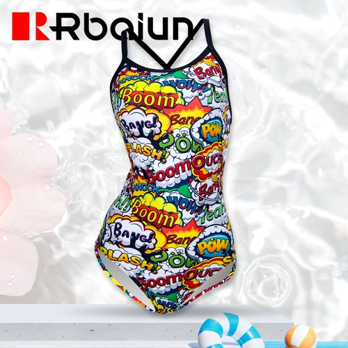 Спортивный олимпийский мультяшный комбинезон, купальник для тренировок, коллекция 2022, большой размер