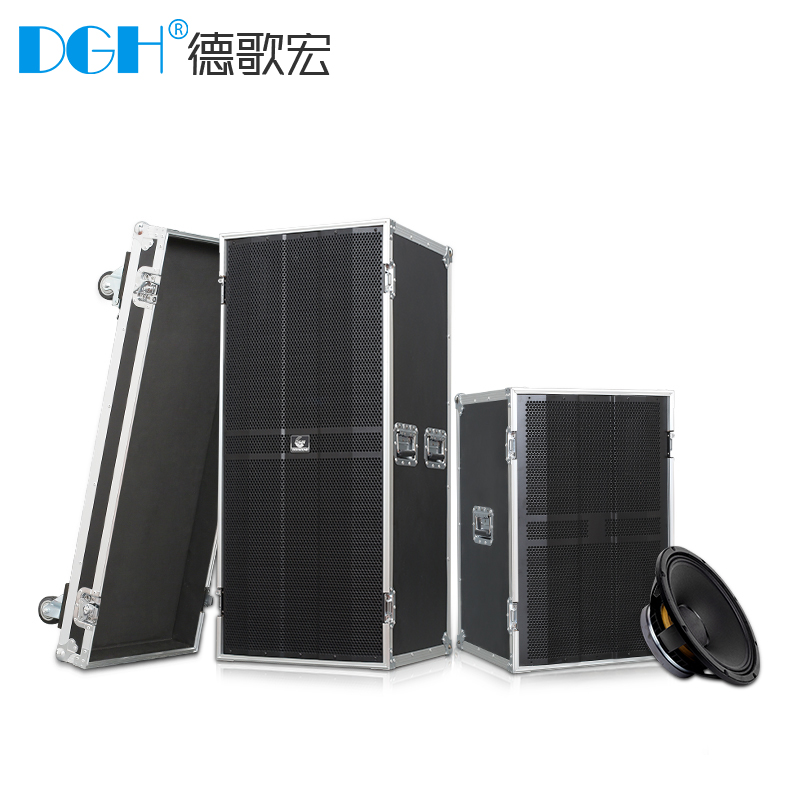 DGH Single Double 15 Inch Remote Professional Stage Sound Suit Large Performance Wedding High Power Outdoor Speaker