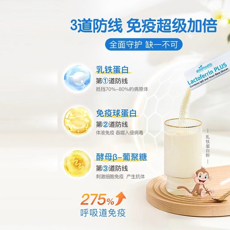 Goodhealth Good Health Little Monkey Lactoferrin Infant and Young Kidsren Immune Globulin Nutrition Official Authentic Product