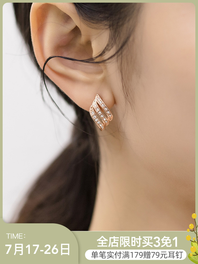 Advanced sense ear clip female no ear pierced painless clip ear temperament earrings 2021 new fashion earrings ear pins women's summer