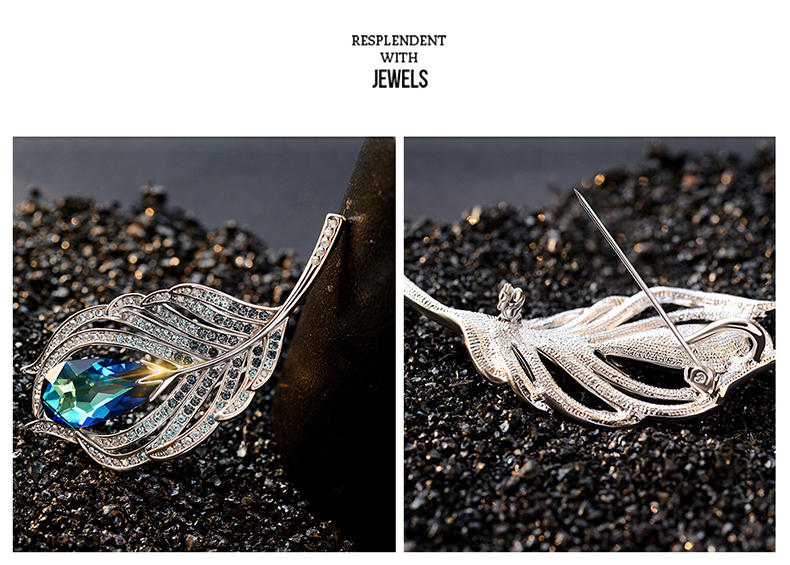 Broche femme en cristal autrichien - Ref 1173827 Image 15