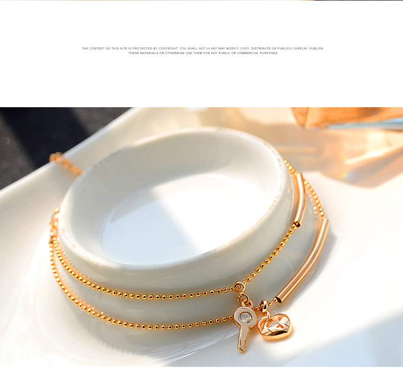 Key anklet nữ phiên bản Hàn Quốc của thời trang hipster sinh viên đơn giản gợi cảm vòng đeo chân nữ