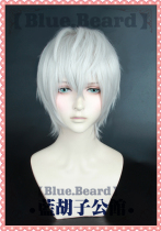 (Blue Beard) Light and Night Love Frost Moon Falcon Qi Sili North Gate Lun Bisha Silver White cos Wig