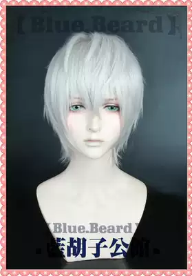 (Bluebeard)The Love of light and Night Frost Moon Falcon Qi Shili Beimen Ren Bisha Silver white cos Wig